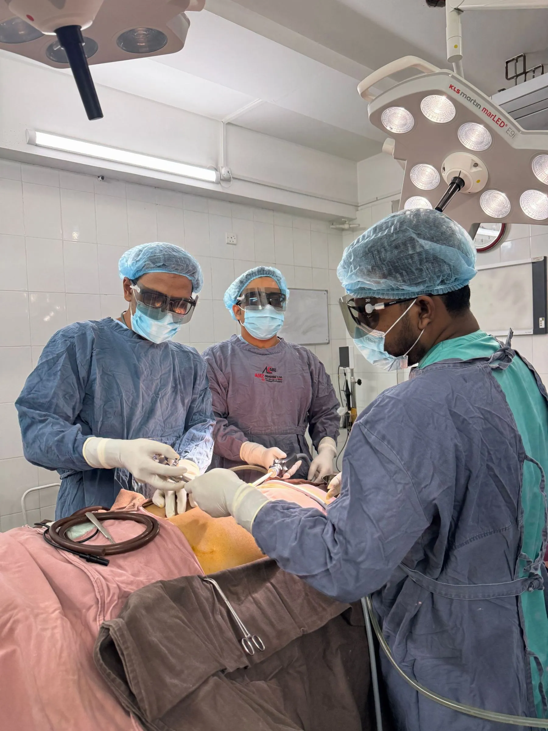 Two surgeons during a procedure